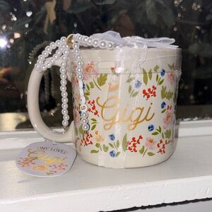 Gigi Floral Coffee Mug with Pearl Accent